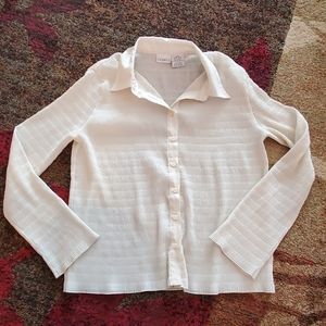 Sheer dress blouse, large 12/14, NWOT